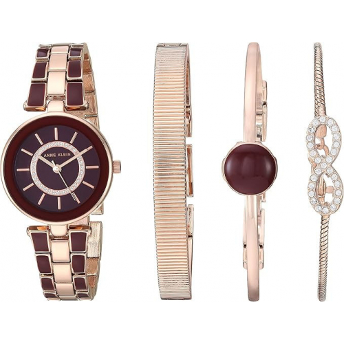 Часы и браслет Anne Klein Women's AK/3286BKST