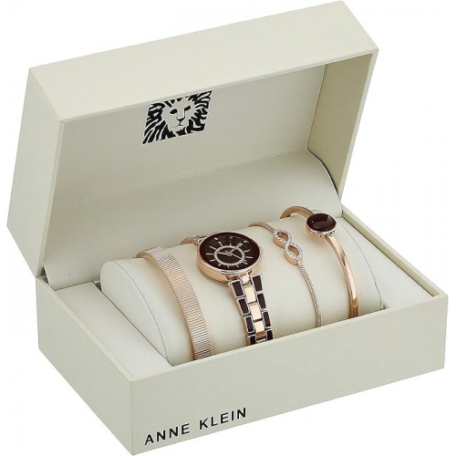 Часы и браслет Anne Klein Women's AK/3286BKST