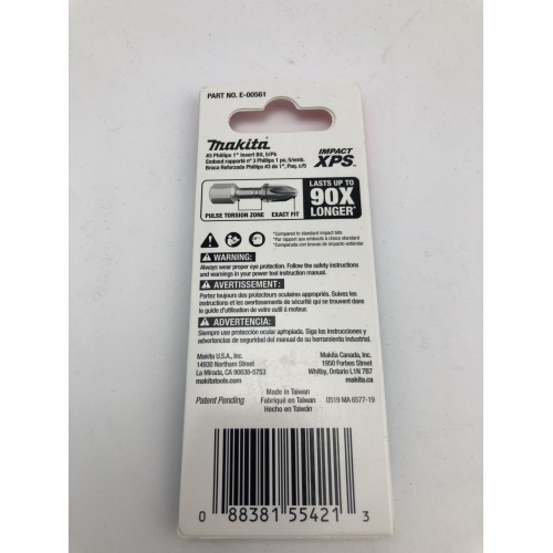 Makita E-00561 Бита Impact XPS #3 Phillips 1", 5 шт./уп.