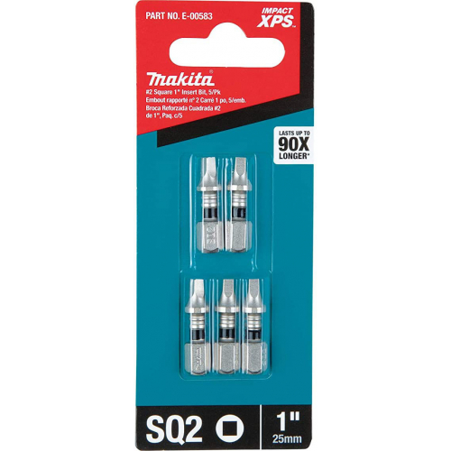 Makita E-00583 Вставка Impact XPS #2, квадратная, 1 дюйм, 5 шт./уп.