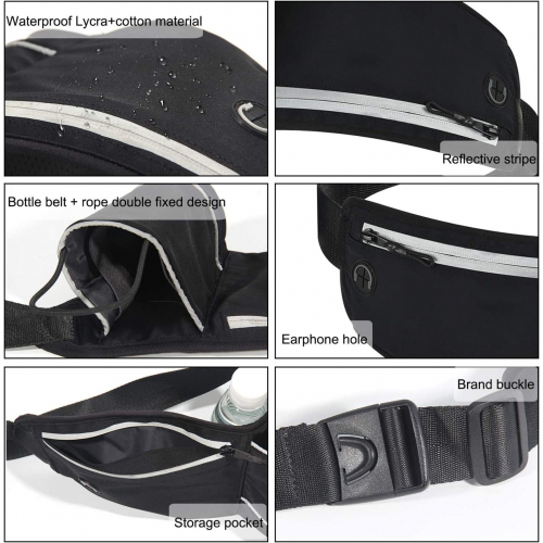 ChangYou Поясная сумка для бега с держателем для бутылки с водой