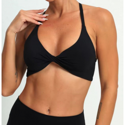 Спортивный бюстгальтер с глубоким вырезом 