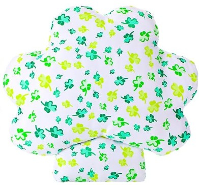 Детская подушка для коляски, принт клевер