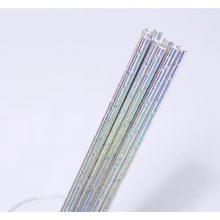 Одноразовые серебряные бумажные трубочки, 100шт