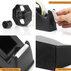 Самоклеящийся держатель с резаком для скотча — компактное решение для дома и офиса