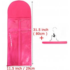 Чехол для хранения с вешалкой, водонепроницаемый и пылезащитный, розовый