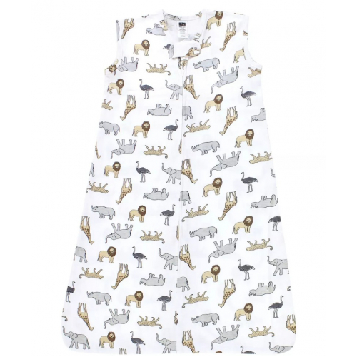 Хлопковый спальный мешок без рукавов Hudson Baby "Современное сафари"