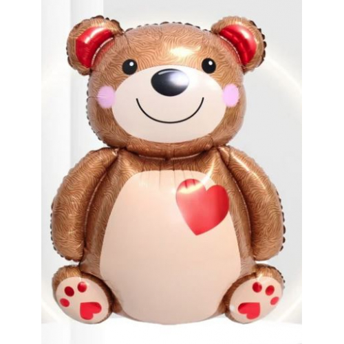 Шар фольгированный, мишка 