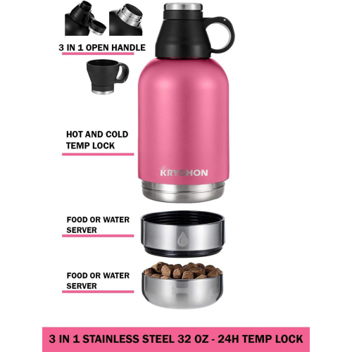 Бутылка для воды Kryghon 3 в 1 для собак