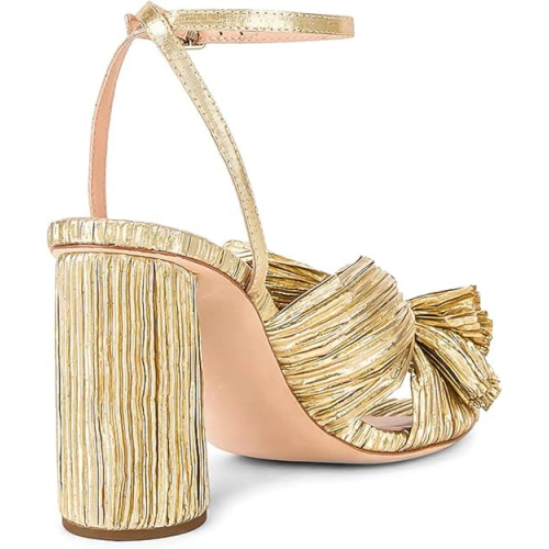 Женские босоножки на каблуке с бантом