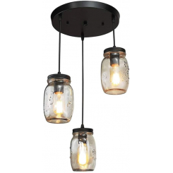 Современная люстра со стеклянным абажуром