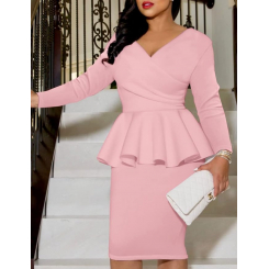 Женское вечернее платье карандаш (розовое)