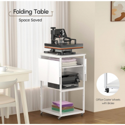 Стол для термопечати с зарядной станцией и регулируемой высотой, с 4 уровнями хранения