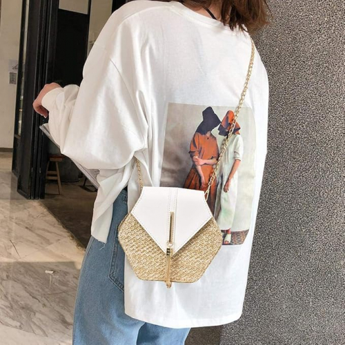 Сумка через плечо из ротанга