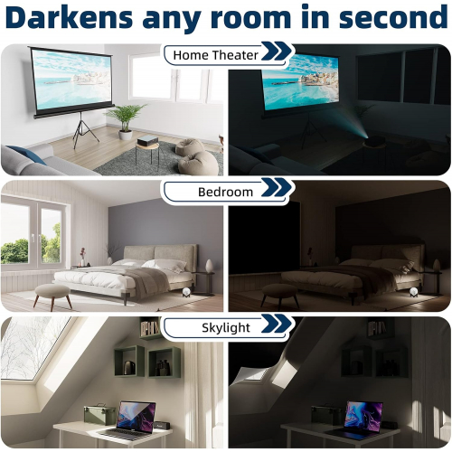 Nighton — 100% затемняющая портьера с самоклеящимся креплением, 1,5 × 3 м