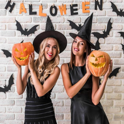 Декоративная шляпа ведьмы из чёрной оксфордской ткани, складная, с верёвкой для подвешивания — для Хэллоуина, костюмированных вечеринок и украшения интерьера