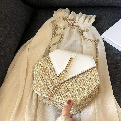 Сумка через плечо из ротанга