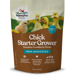 Manna Pro Не медикаментозный стартовый корм для цыплят, утят и гусят, 2,26кг