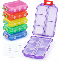 Компактный органайзер для таблеток на 10 отделений — прочный, безопасный и удобный в дороге