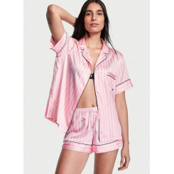Сатиновая пижама, розовая