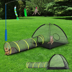 Комплекс для кошек с палаткой, туннелем и игрушками