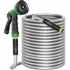 Легкий гибкий стальной садовый шланг, 15м