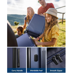 Чемодан средний (28*43*60 см), синий