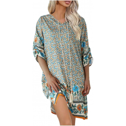 Женская длинная трикотажная блузка 