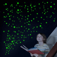Набор светящихся в темноте звездных наклеек — 100 штук для уютной ночной атмосферы
