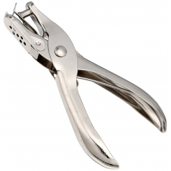 Дырокол DL Office DL1101, до 8 листов, серебряный