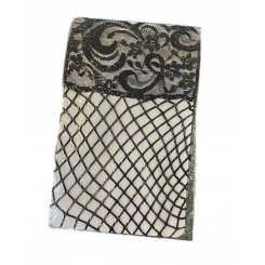 Чулки в сетку, черные