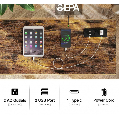 Консольный стол с USB и розетками “Фермерский комфорт”