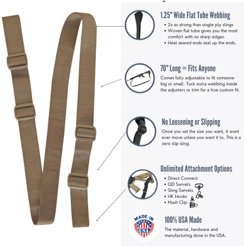 Тактический ремень для винтовки — усиленная плоская стропа