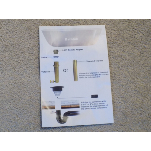 Слив для отдельно стоящей ванны Anpean из матового никеля