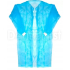Одноразовый изолирующий халат с трикотажными хлопковыми манжетами (голубой) 