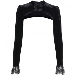 Женский укороченный топ с длинными рукавами