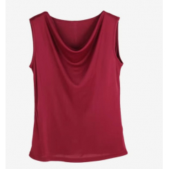 Женская майка с мягким воротом