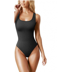 Женский летний комбинезон-боди чёрного цвета