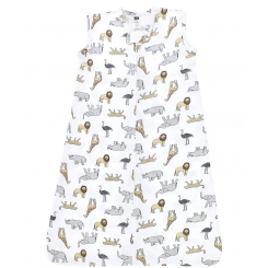 Хлопковый спальный мешок без рукавов Hudson Baby "Современное сафари"