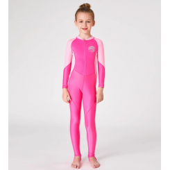 Цельный детский купальный костюм с защитой от солнца и молнией спереди
