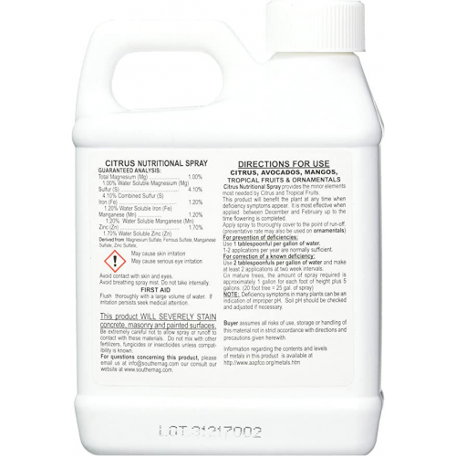 Питательный спрей с цитрусовыми хелатами Southern Ag, 16 унций