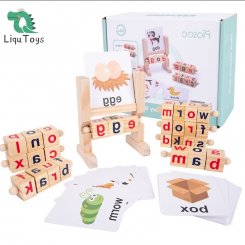 Поворотные буквенные головоломки для детей, Монтессори Spinn