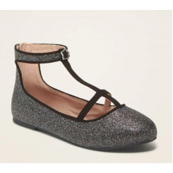 Блестящие балетки на Т-образной ремешке для девочек