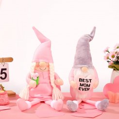 Плюшевый гном с сердечком "Лучшая мама" — подарочный декор на День матери