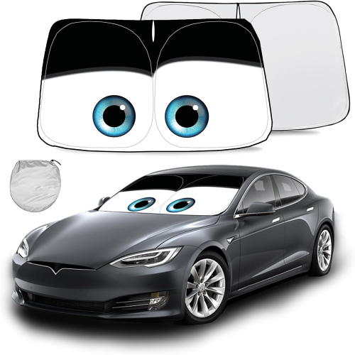Складной солнцезащитный экран для лобового стекла с принтом, Tesla