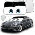 Складной солнцезащитный экран для лобового стекла с принтом, Tesla