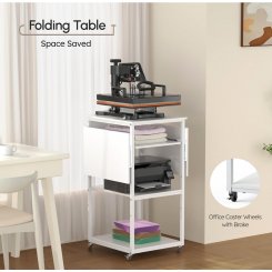 Стол для термопечати с зарядной станцией и регулируемой высотой, с 4 уровнями хранения