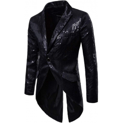 Костюм-фрак с пайетками в стиле «Cloudstyle»