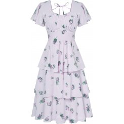 Женственное летнее платье с цветочным принтом и квадратным вырезом