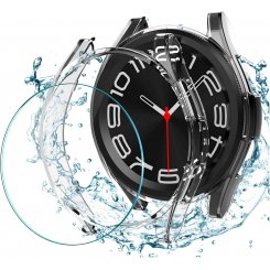 Защитный комплект для Samsung Galaxy Watch 6 Classic 43 мм – чехол и защитное стекло (2 в 1, 1 комплект)